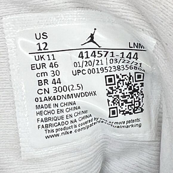 USED sz 12 Air Jordan XIII 13 "Obsidian" Basketball Shoe Retro 414571 144 - Picture 9 of 10